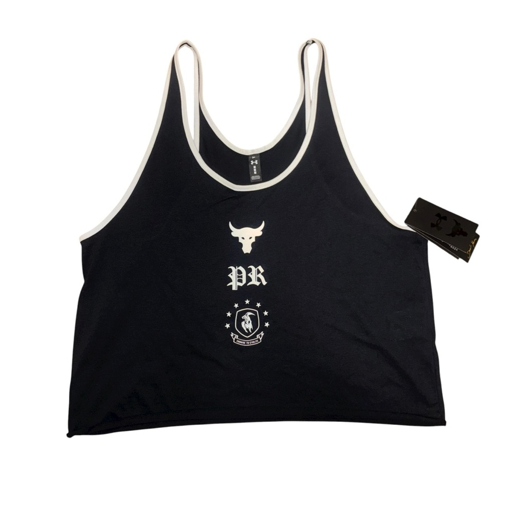 Under Armour Project Rock Women Tank Top Medium Black 1386439-001